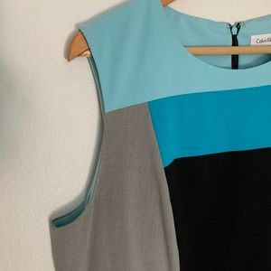 Women’s Designer Stretch Knit Color Block Dress